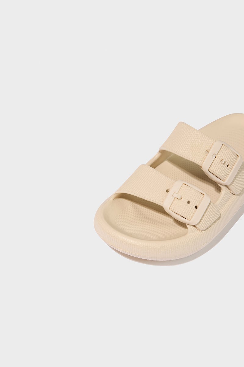 DeFacto Beige Boy Boy High Sole Double Band Eva Slippers Casual - Image 5